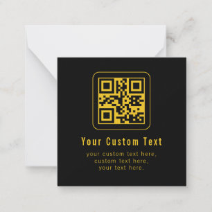 Editable QR Code & Text Template   Black & Gold