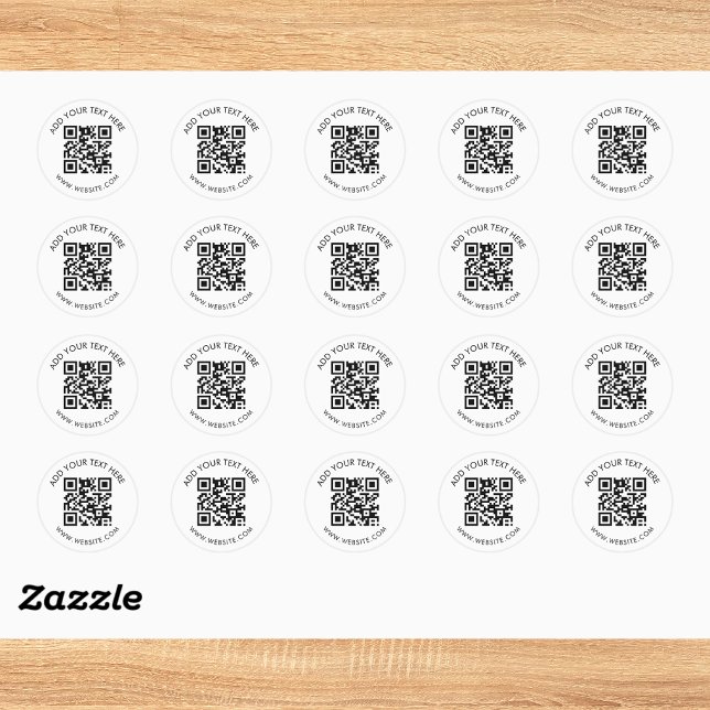 Editable QR Code Website URL Classic Round Sticker (Creator Uploaded)