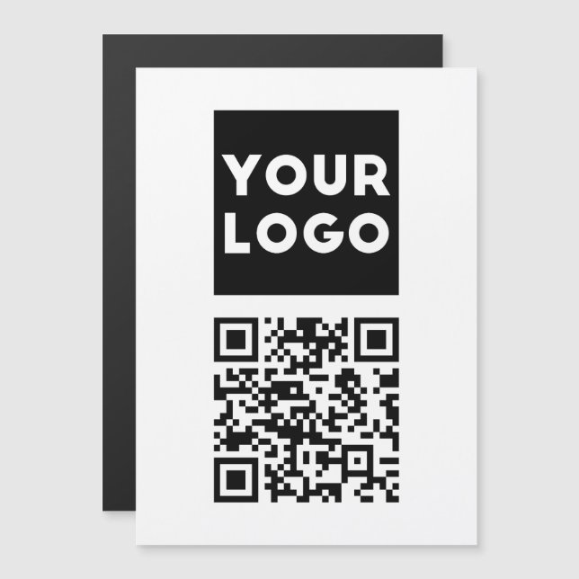 Editable QR code & Your Business Logo or Image (Front/Back)