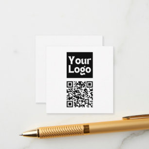 Editable QR code & Your Business Logo or Image Enclosure Card