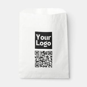 Editable QR code & Your Business Logo or Image Favour Bags