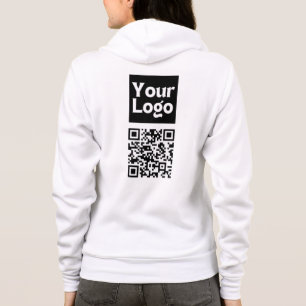 Editable QR code & Your Business Logo or Image Hoodie