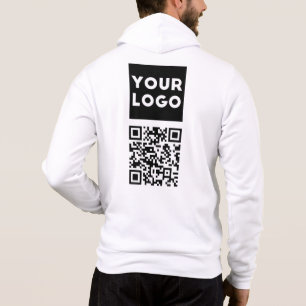 Editable QR code & Your Business Logo or Image Hoodie