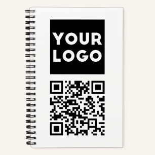 Editable QR code & Your Business Logo or Image Notebook