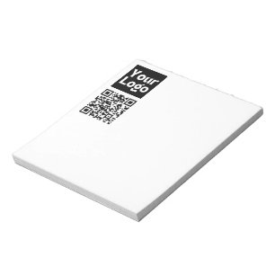 Editable QR code & Your Business Logo or Image Notepad