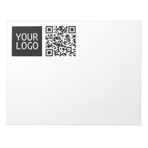 Editable QR code & Your Business Logo or Image Notepad