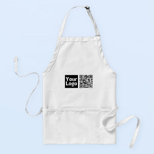 Editable QR code & Your Business Logo or Image Standard Apron