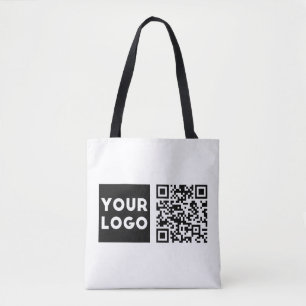 Editable QR code & Your Business Logo or Image Tote Bag
