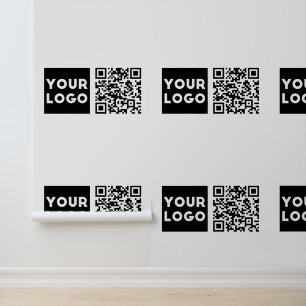 Editable QR code & Your Business Logo or Image Wallpaper