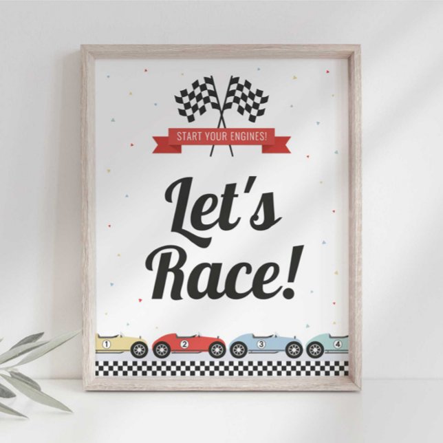 Editable Race Car Birthday Sign (Creator Uploaded)