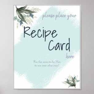 Editable Recipe for Love Bridal Shower Sign