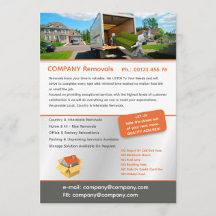 Editable Removal Services Flyer Template
