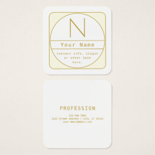 Editable Retro-modern Design Template Gold & White