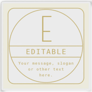 Editable Retro-modern Design Template Gold & White