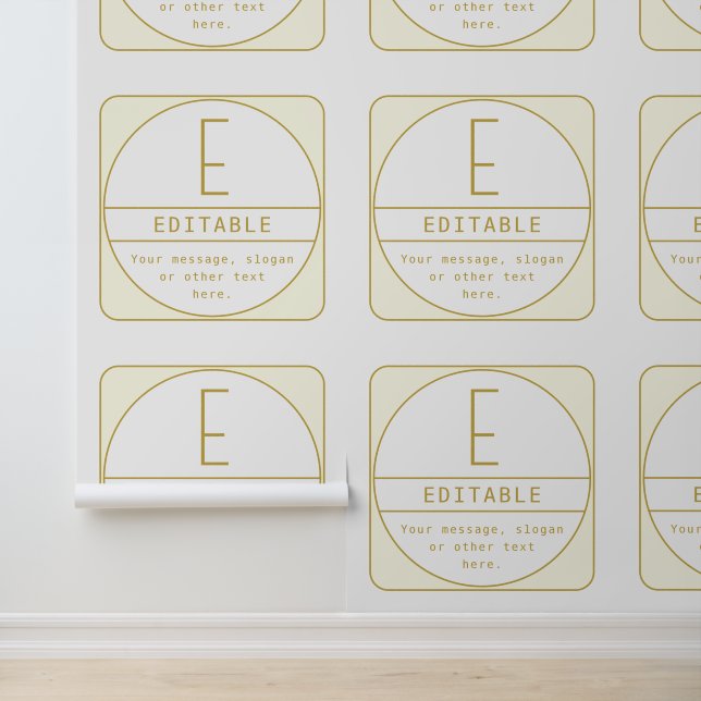 Editable Retro-modern Design Template Gold & White Wallpaper (Application)