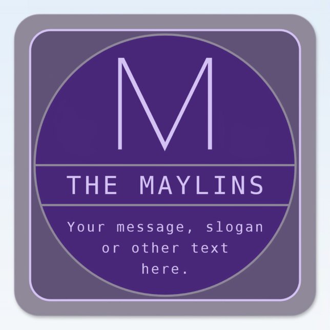 Editable Retro-modern Design Template | Purples Square Sticker (Creator Uploaded)