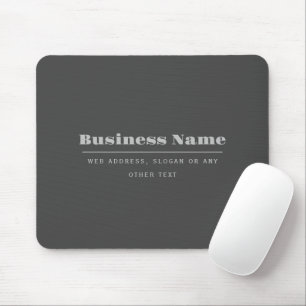 Editable Retro-Modern Text Template   Dark Grey  Mouse Mat