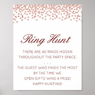 Editable Ring Hunt Bridal Shower Game Poster