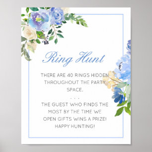 Editable Ring Hunt Bridal Shower Game Poster