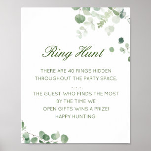 Editable Ring Hunt Bridal Shower Game Poster