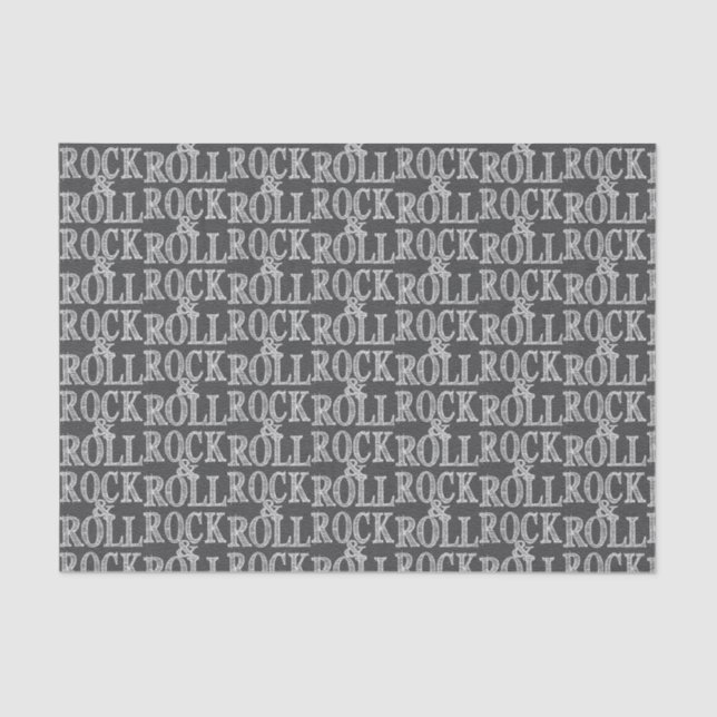 Editable Rock 'n' Roll Leather Design Tissue Paper (Front)