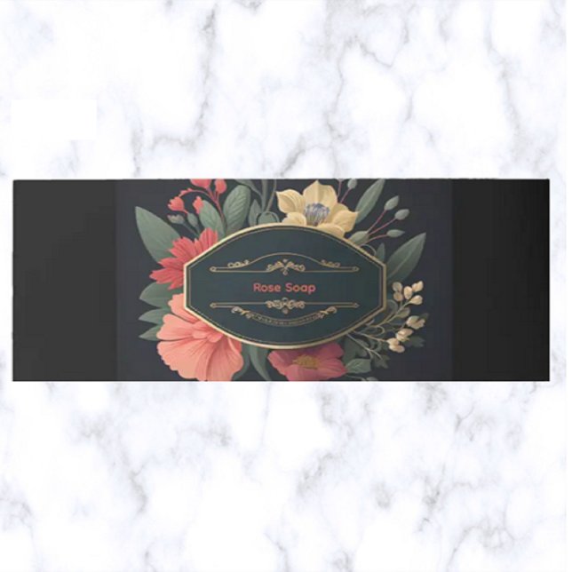 Editable Rose Soap  Invitation Belly Band (Creator Uploaded)