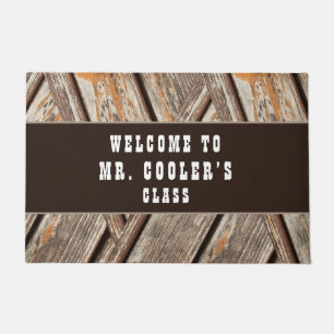 Editable Rustic Neutral Western Classroom Welcome  Doormat
