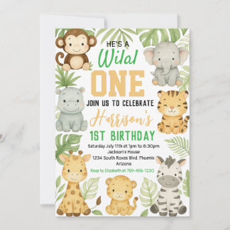 Editable Safari Birthday Invitation