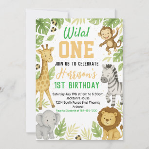Editable Safari Birthday Invitation
