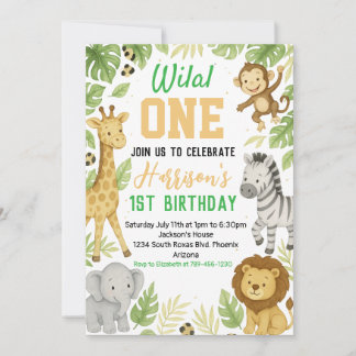 Editable Safari Birthday Invitation