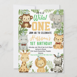 Editable Safari Birthday Invitation
