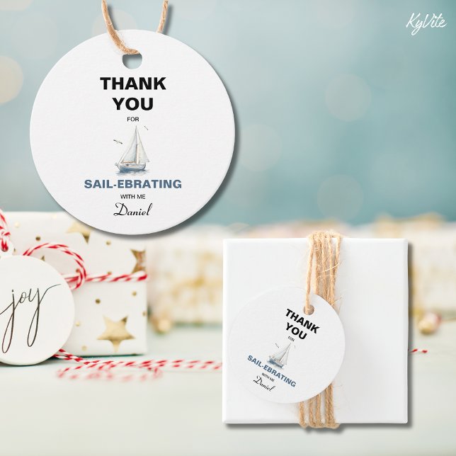 Editable Sailboat Nautical Favour/ Thank You Tag (Creator Uploaded)