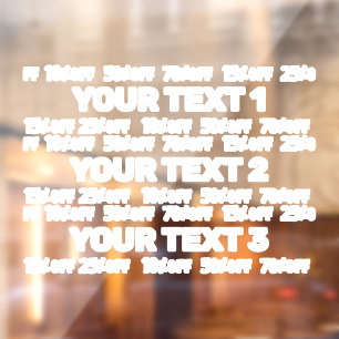 Editable Sale Window Decal