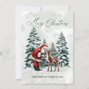 Editable Santa Photo Christmas Card