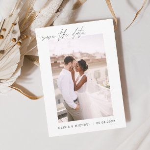 Editable Save the Date Photo Minimalist