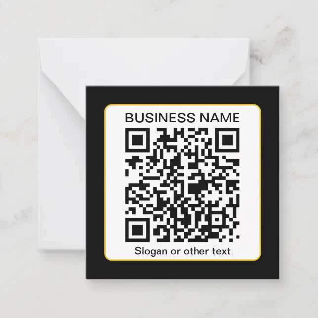 Editable Scannable QR code + Your Business Name Card | Zazzle