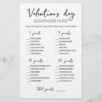 Editable Scavenger Hunt Valentine's Day game