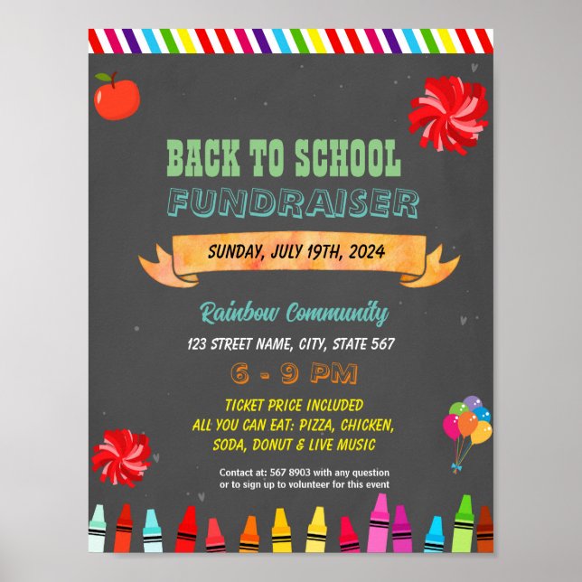 Editable  School Spirit flyer Poster (Front)