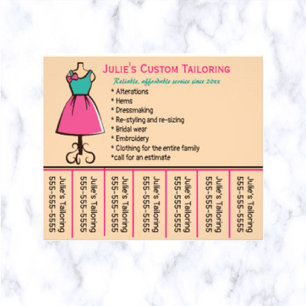 Editable Seamstress Phone Number Flyer