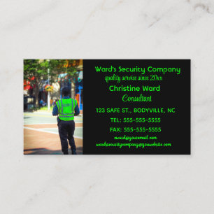Editable Security  Business Card