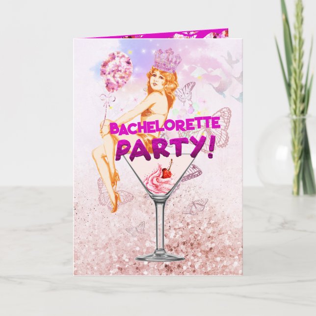 Editable Sequence Extra Details Bachelorette Party Invitation (Front)