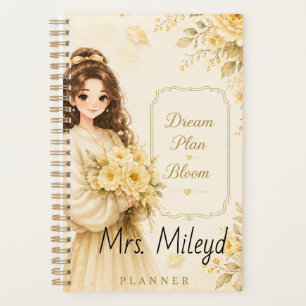 Editable Silk Garden Yellow Pastel Floral Planner