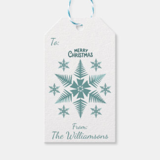 Editable Snowflake Christmas/Holiday Gift Tags