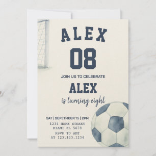 Editable Soccer Birthday Invitation