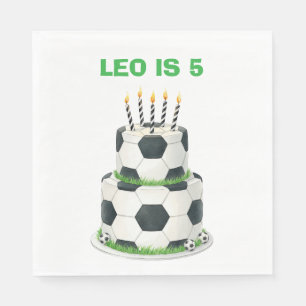 Editable Soccer Birthday Napkins – Personalised