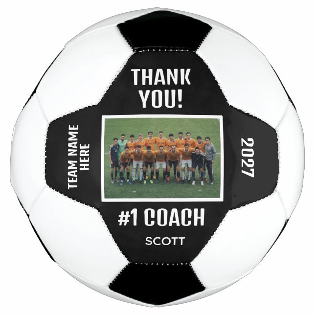 Editable Soccer Coach Appreciation Team Design Football (Front)