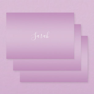 Editable Soft Mauve Ombre & White Text Script  Wrapping Paper Sheet