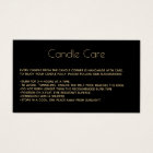 Editable Soy Candle Care Card with  logo Black