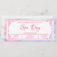 Editable Spa Voucher Ticket Gift Certificate