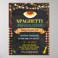 Editable Spaghetti fundraiser flyer
